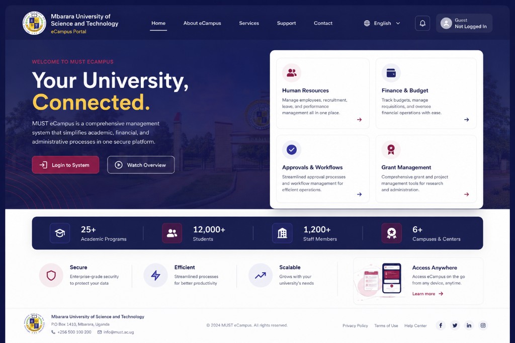 MUST eCampus mobile preview